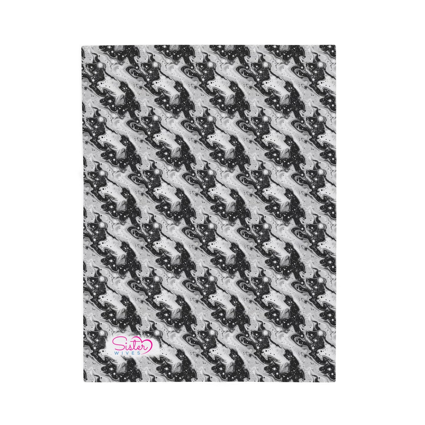 Sister Wives Black & White Cozy Velveteen Plush Blanket for Comfort & Warmth, Great for Home Decor, Gifts, Living Room, Couch, Bedroom