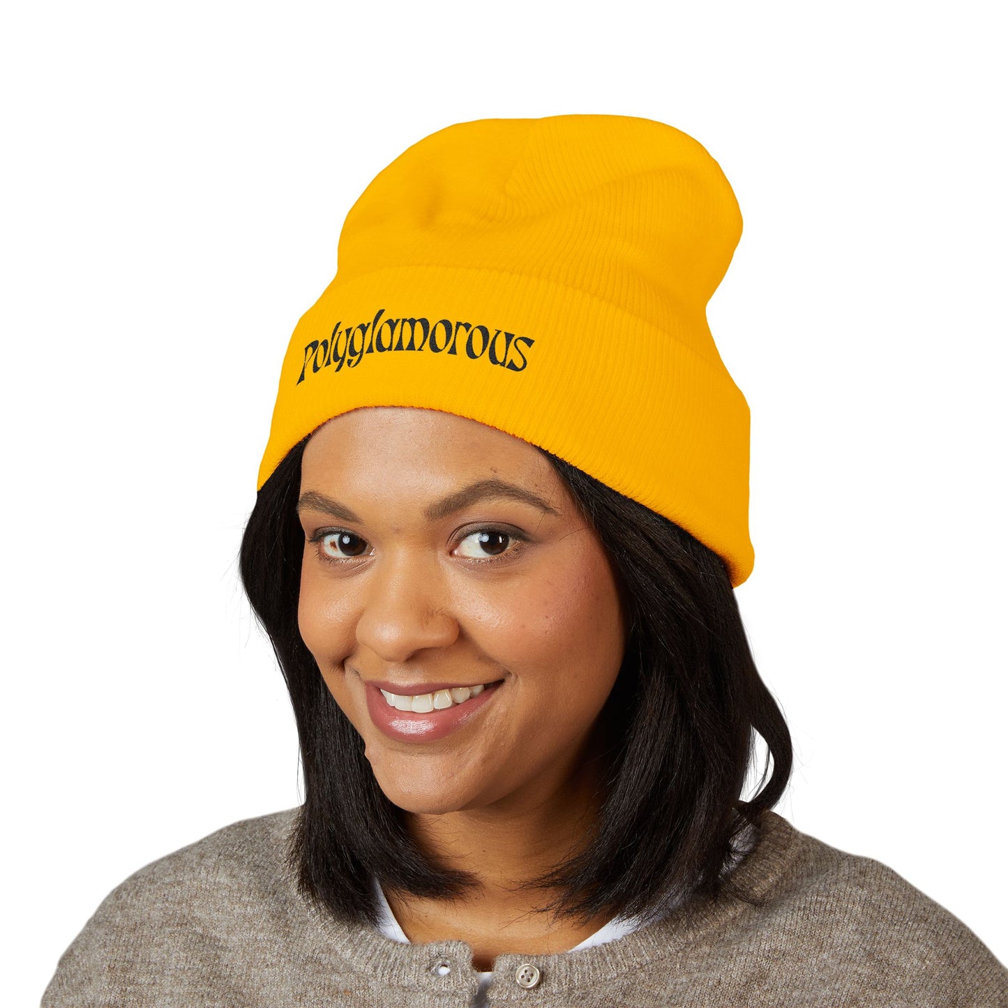 Polyglamorous Classic Cuffed Beanie, Trendy Winter Hat, Stylish Knit Beanie, Unique Gift for Her, Fashion Accessory, Cosy Beanie Hat