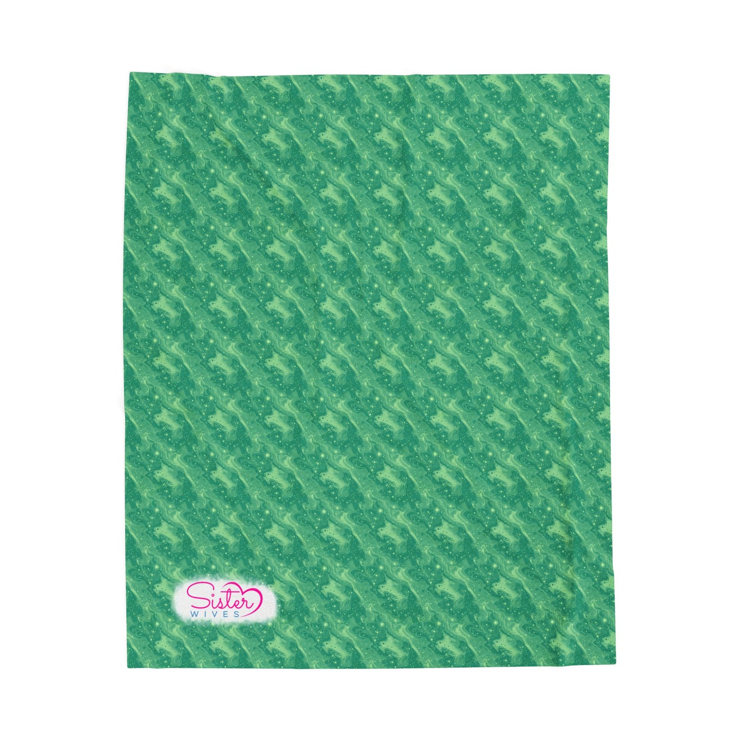 Sister Wives Green Oil Slick Cozy Velveteen Plush Blanket for Comfort & Warmth, Great for Home Decor, Gifts, Living Room, Couch, Bedroom