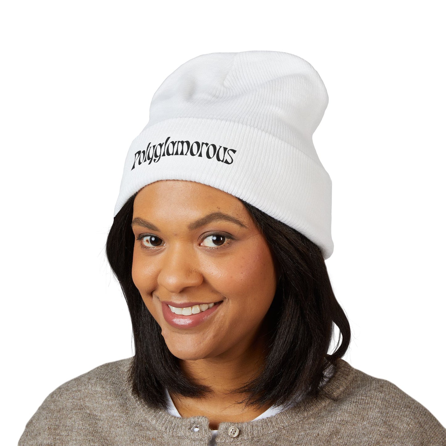 Polyglamorous Classic Cuffed Beanie, Trendy Winter Hat, Stylish Knit Beanie, Unique Gift for Her, Fashion Accessory, Cosy Beanie Hat