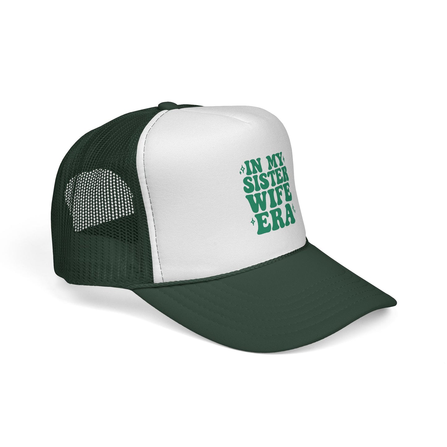Green In My Sisterwife Era Trucker Hat – Retro Mesh Cap, Adjustable Snapback