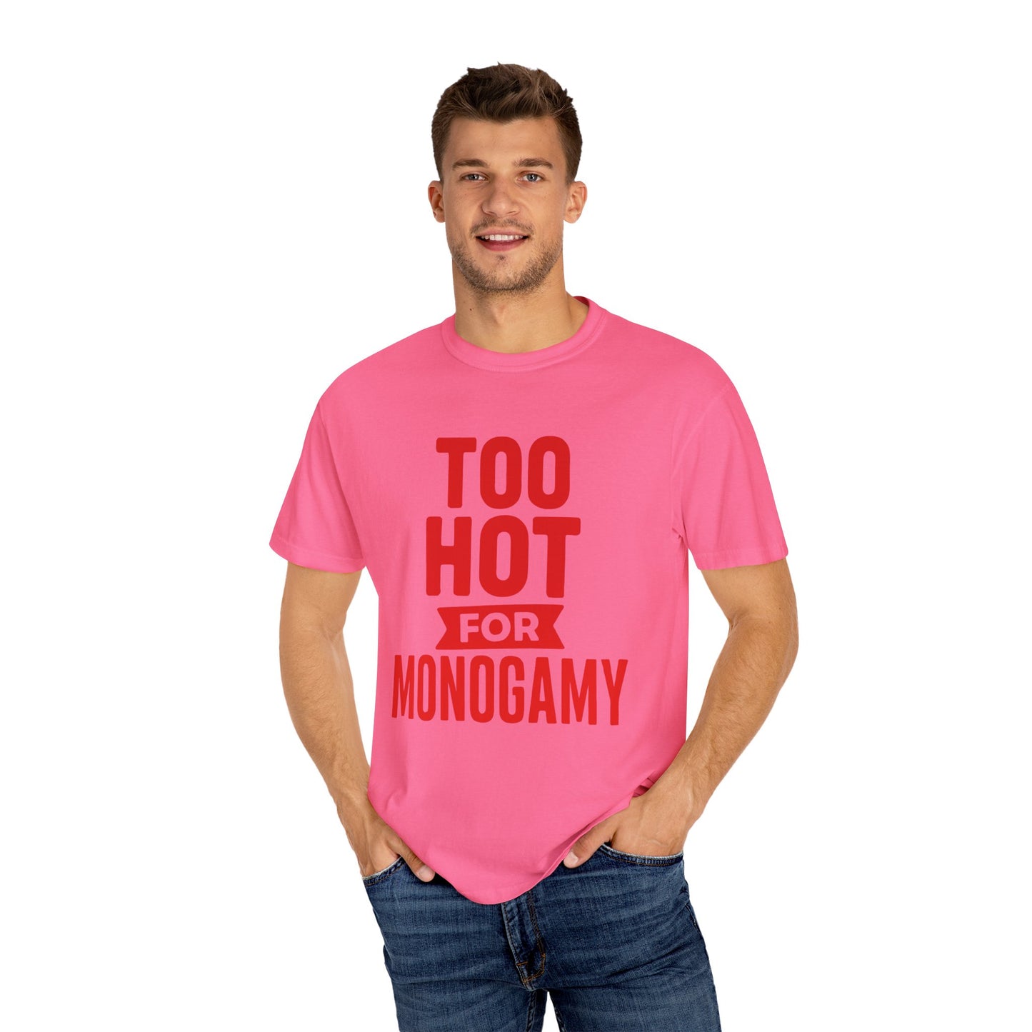 Too Hot for Monogamy LGBTQIA Shirt, Polyamory Pride T-Shirt, Polyamorous Gay Throuple Tee, Gift for Queer Swingers, Open Relationship Tshirt