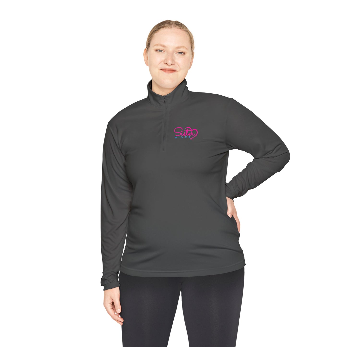 SisterWives Logo Stylish Unisex Quarter-Zip Pullover - Perfect for Casual Outings, Outdoor Activities, and Comfortable Layering, Gift for All