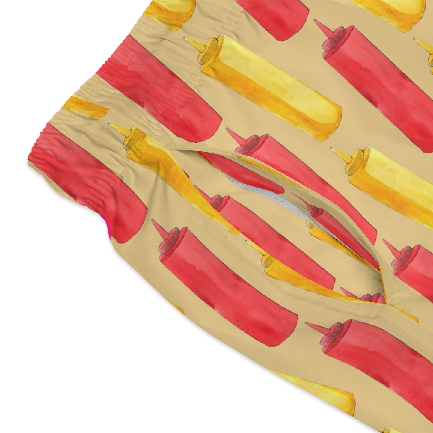 Men’s BBQ Swim Trunks – Grill & Cookout Boardshorts | Funny Food Print Swimwear | Fast-Dry Summer Swim Shorts