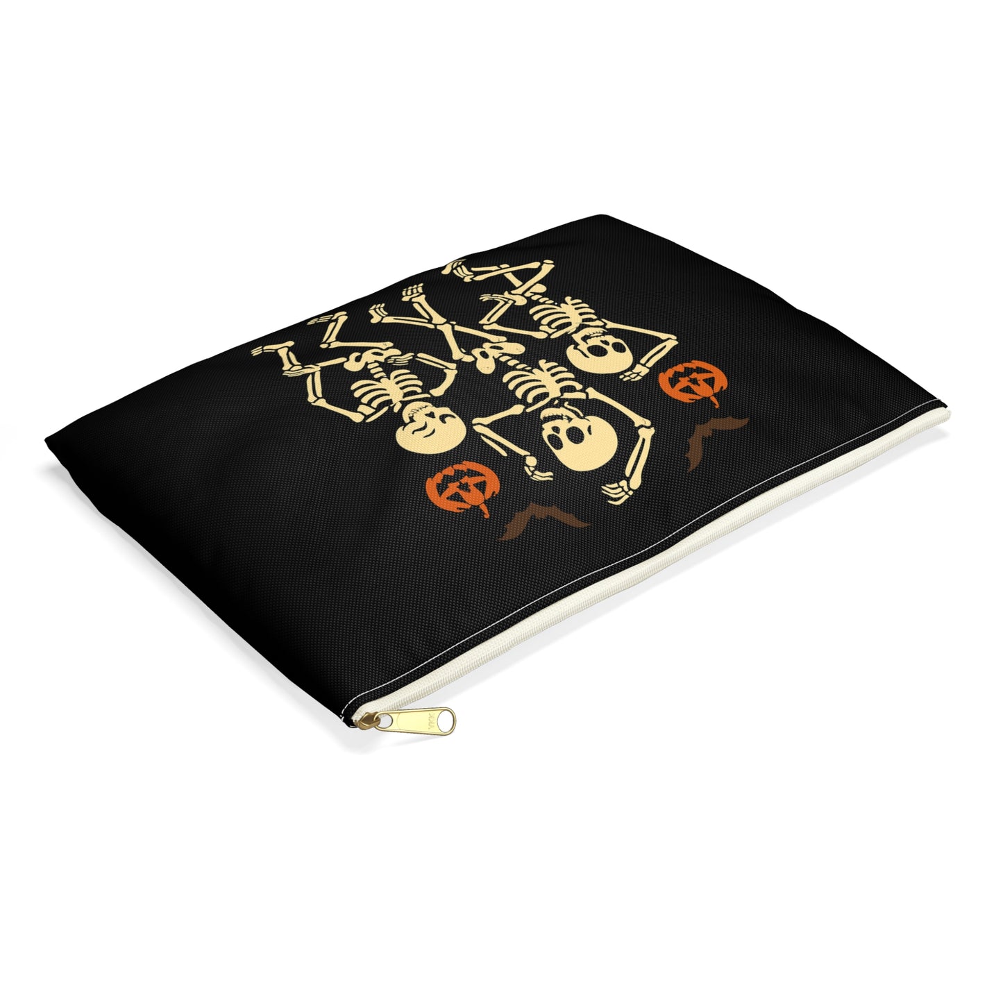 Throuple Skeleton Halloween Accessory Pouch β Funny Skeleton Design for Trick-or-Treating, Party Essentials & Spooky Gifts