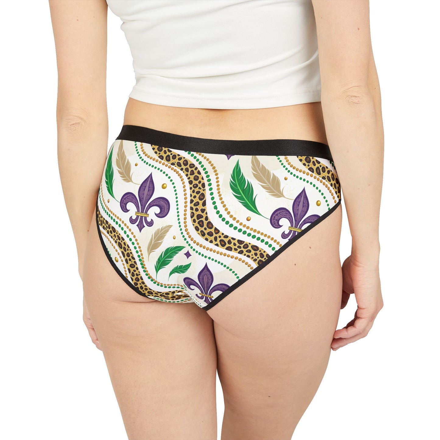 Mardi Gras Print Ladies Panties | Matching Couple & Throuple Polyamory Underwear