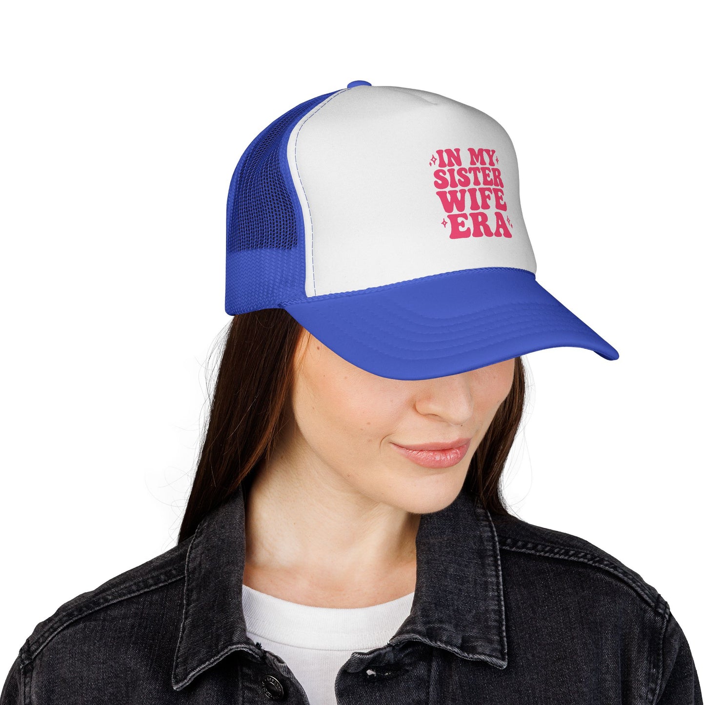 Pink In My Sisterwife Era Trucker Hat – Retro Mesh Cap, Adjustable Snapback
