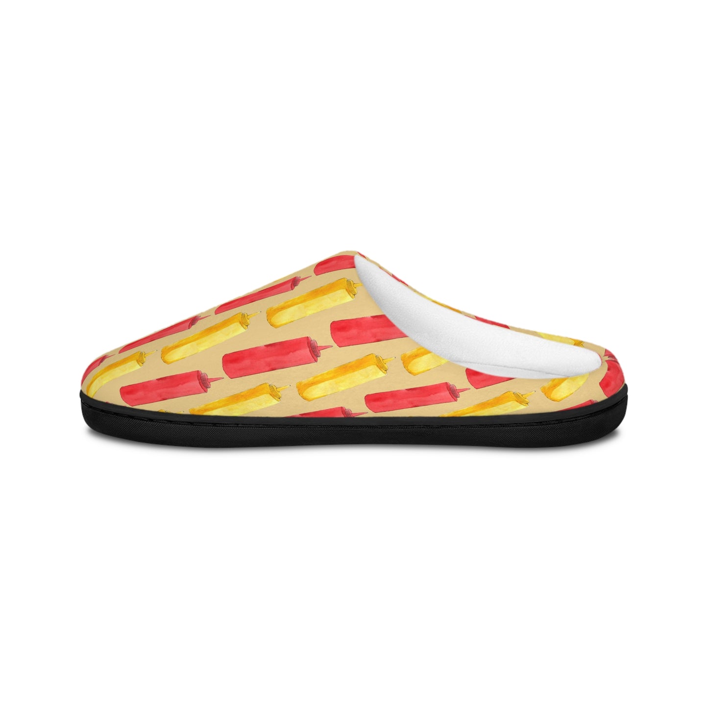 Men’s BBQ Slippers – Grill & Cookout Indoor House Shoes | Funny Food Print Slippers | Cozy Non-Slip Men’s Slippers