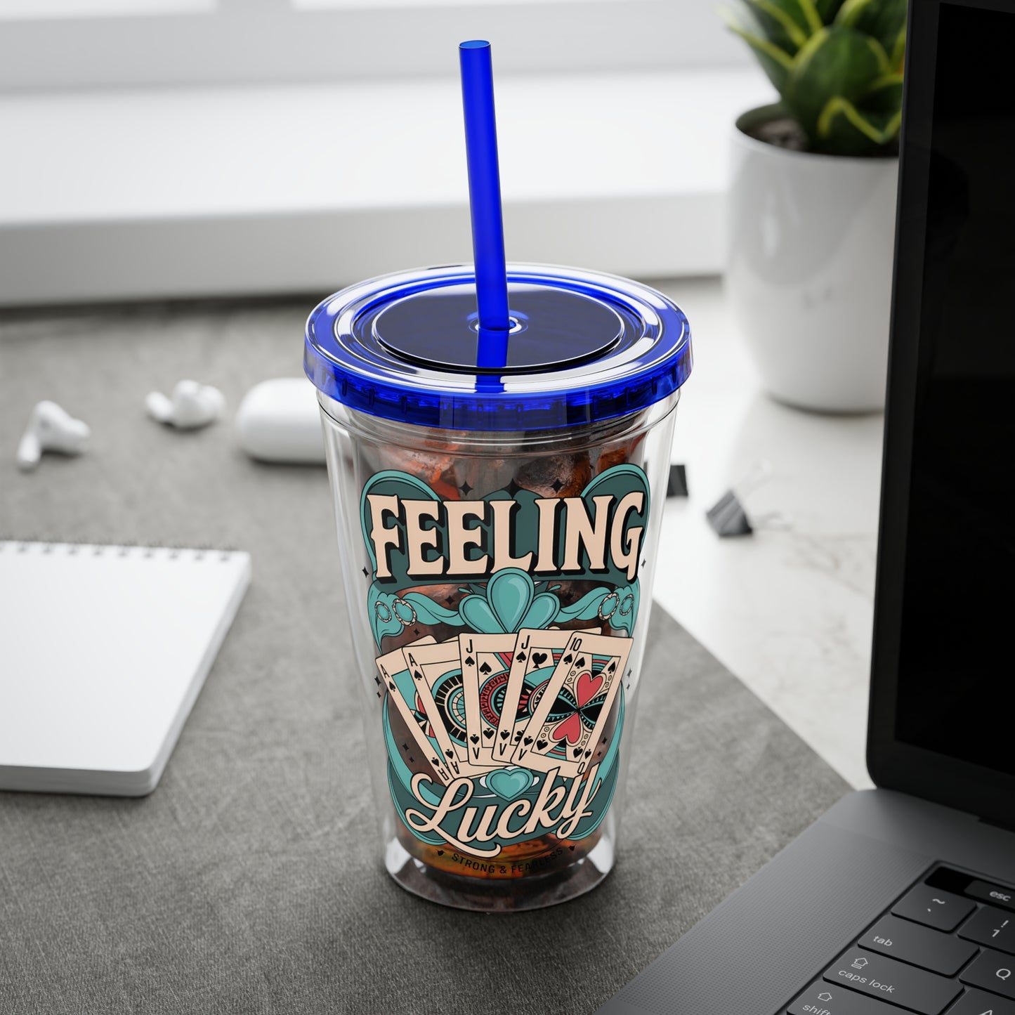Feeling Lucky? Swinger Lifestyle 16oz Sunsplash Tumbler | Polyamory Pride Cup | ENM Drinkware | Ethical Non-Monogamy Gift | Open Relationship Aesthetic | Lifestyle Party Travel Cup