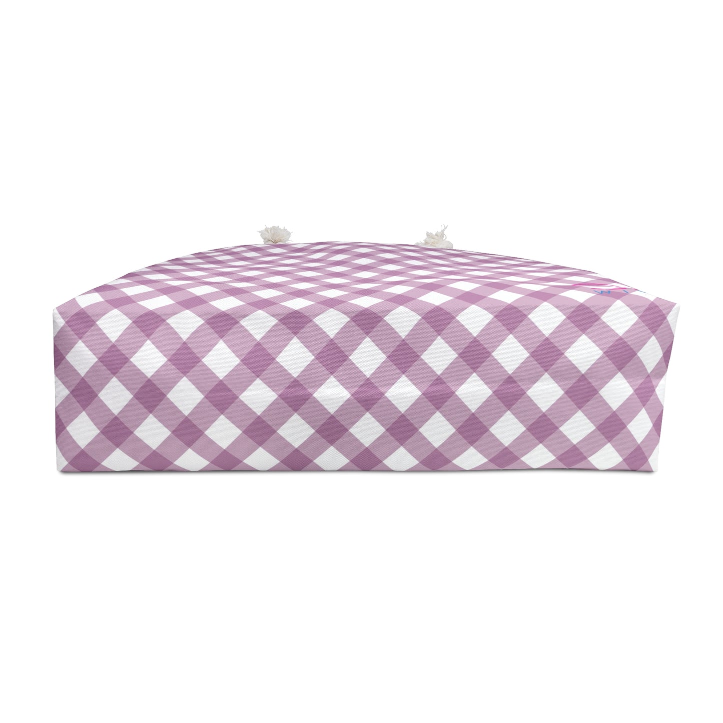 Lavender Gingham Weekender Tote Bag | Soft Pink Aesthetic Travel Bag | Sisterwives Polyamory Overnight Tote | Ethical Non-Monogamy Gift