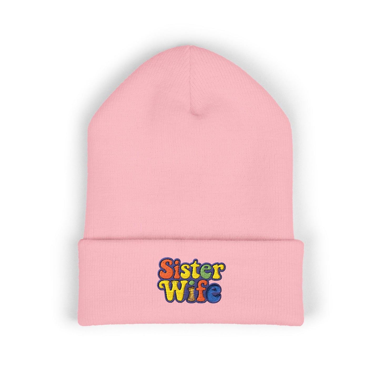 Embroidered Sister Wife Beanie || Cozy Winter Hat || Perfect Gift for Her || Unique Birthday Present || Warm Knit Cap