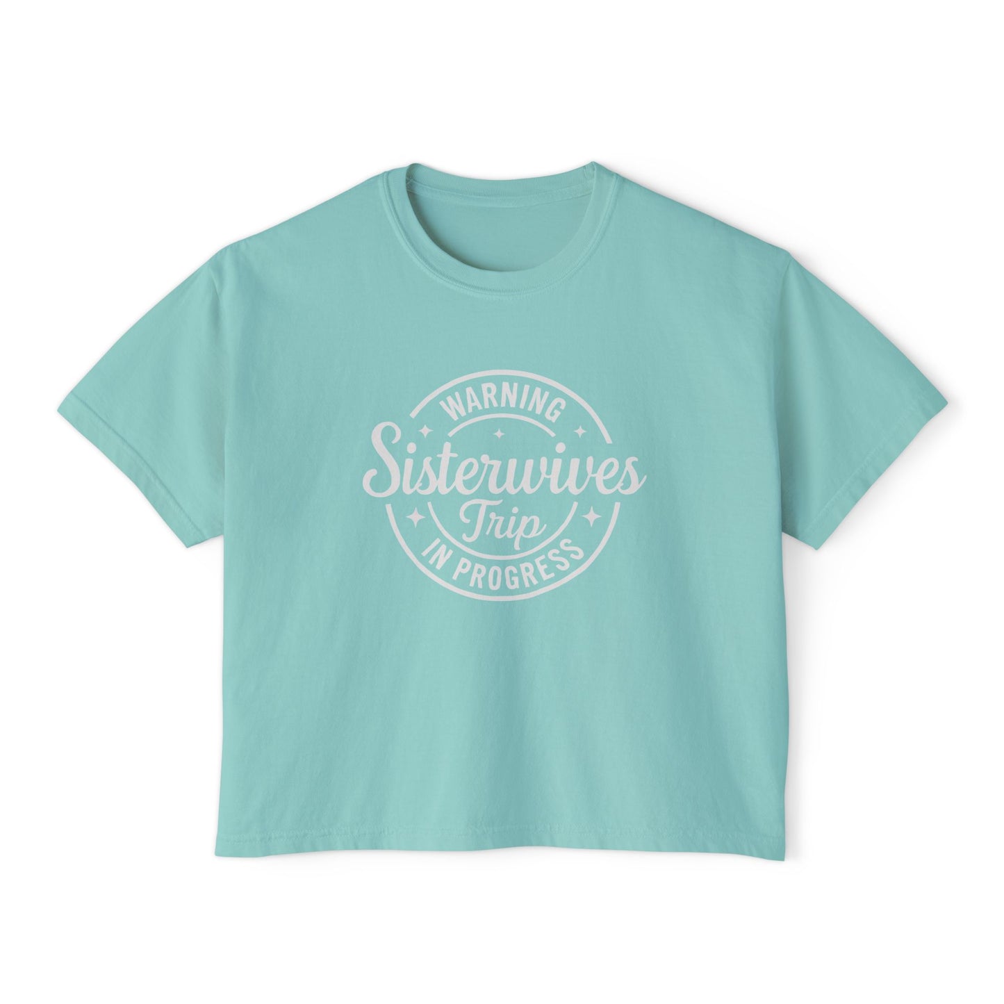 WARNING Sister Wives Trip in Progress Women's Boxy Tee, Matching Couples T-Shirt