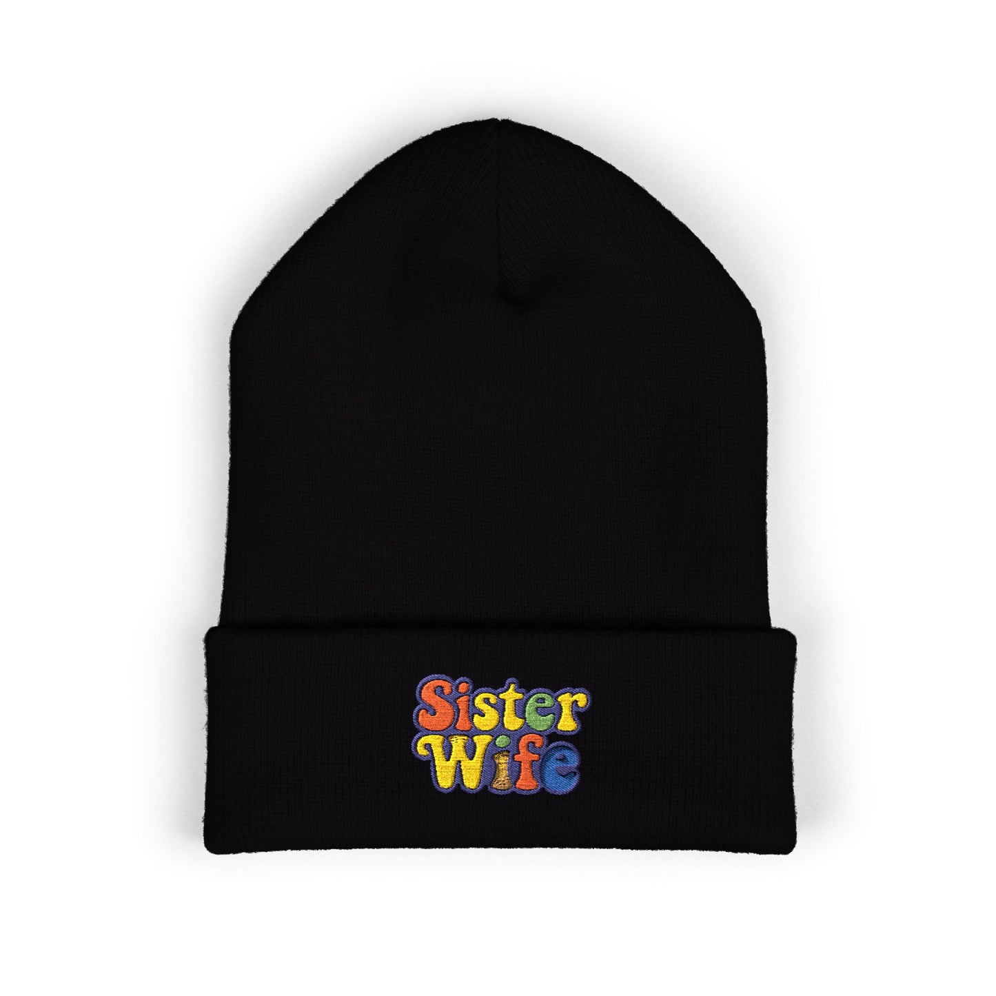 Embroidered Sister Wife Beanie || Cozy Winter Hat || Perfect Gift for Her || Unique Birthday Present || Warm Knit Cap