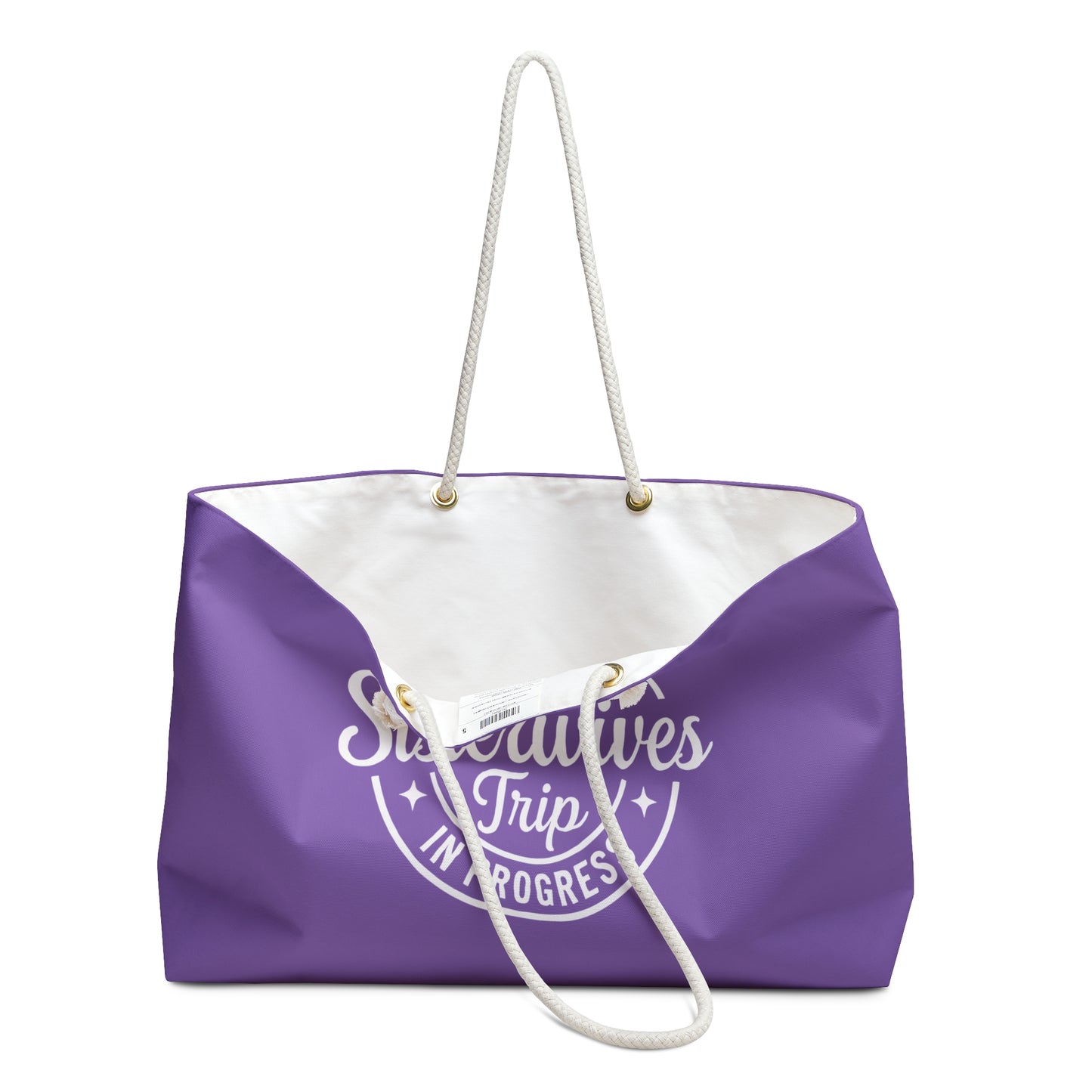 WARNING Sister Wives Trip in Progress Weekender Bag Purple - Perfect for Girls' Trips, Weekend Getaways, Travel, Unique Gift for Her, Fun Group Travel Accessory