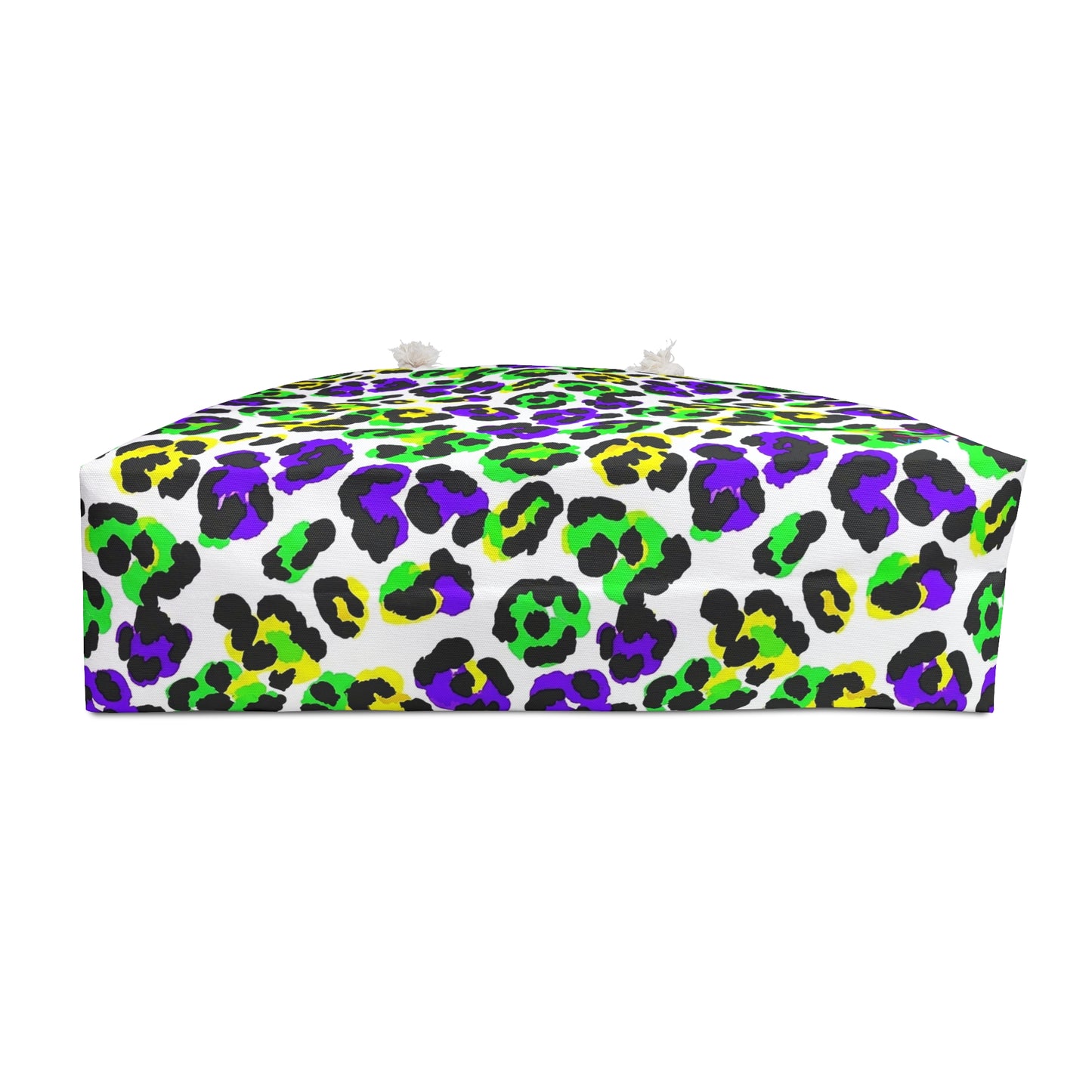 Mardi Gras Cheetah Print Weekender Bag | Polyamory ENM Friendly Travel Tote | Matching Couple & Throuple Overnight Bag | Festival & Cruise Carryall