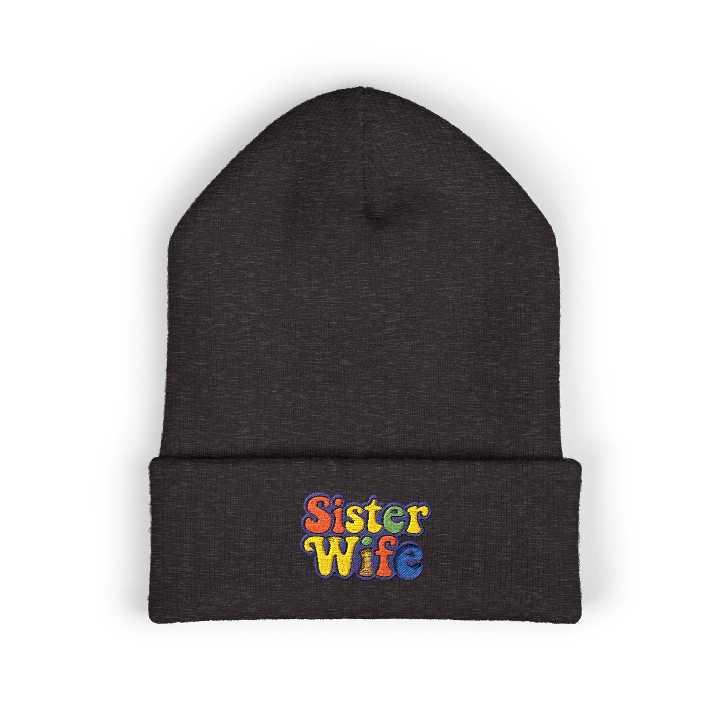 Embroidered Sister Wife Beanie || Cozy Winter Hat || Perfect Gift for Her || Unique Birthday Present || Warm Knit Cap