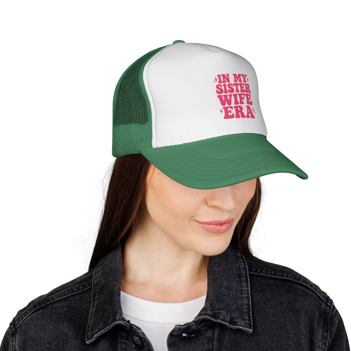 Pink In My Sisterwife Era Trucker Hat – Retro Mesh Cap, Adjustable Snapback