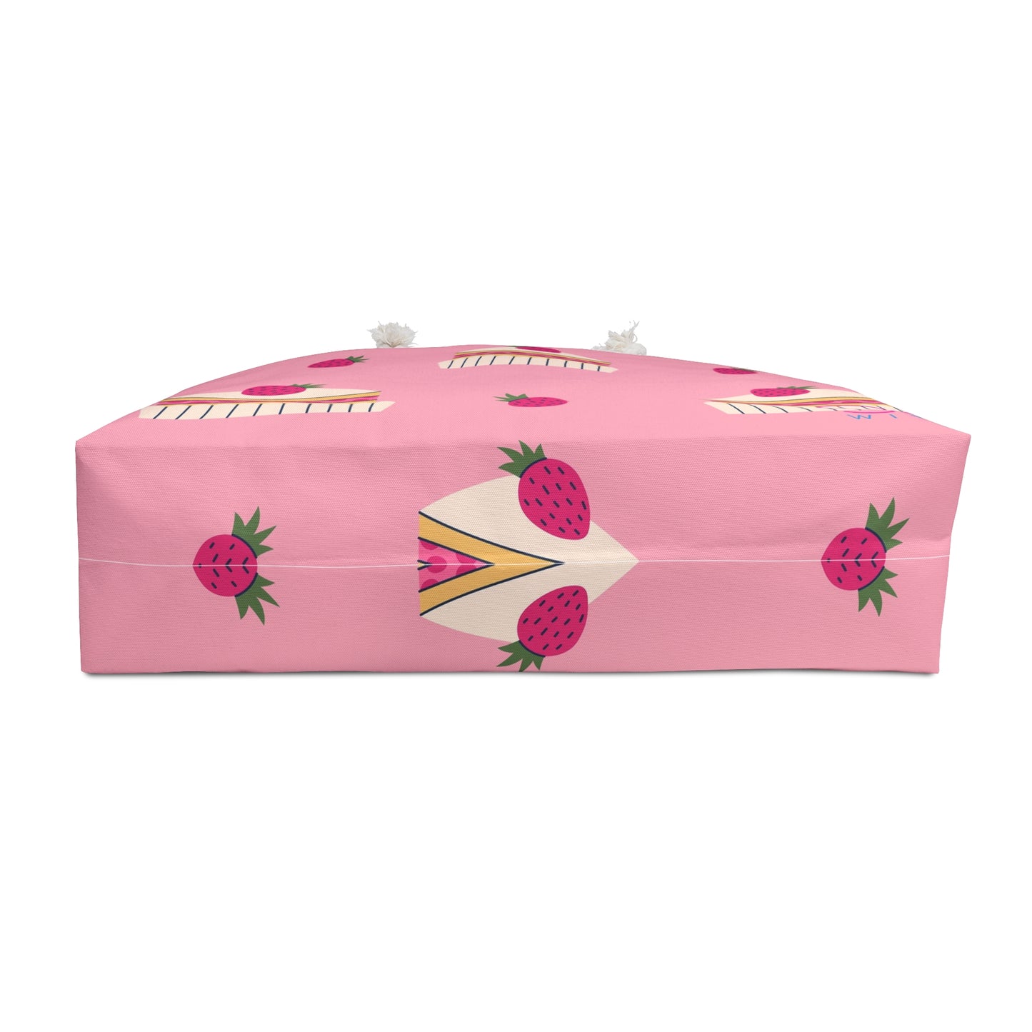 Strawberry Cake Weekender Bag – Pink Coquette Travel Tote | Cute Dessert Print Overnight & Weekend Bag