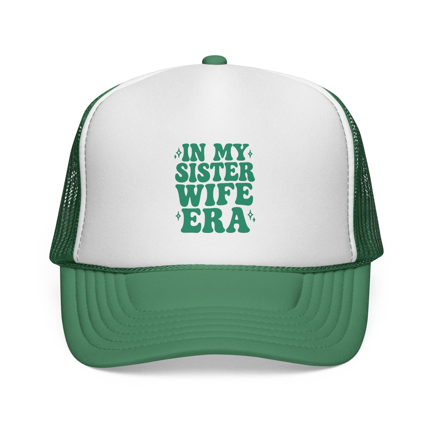 Green In My Sisterwife Era Trucker Hat – Retro Mesh Cap, Adjustable Snapback