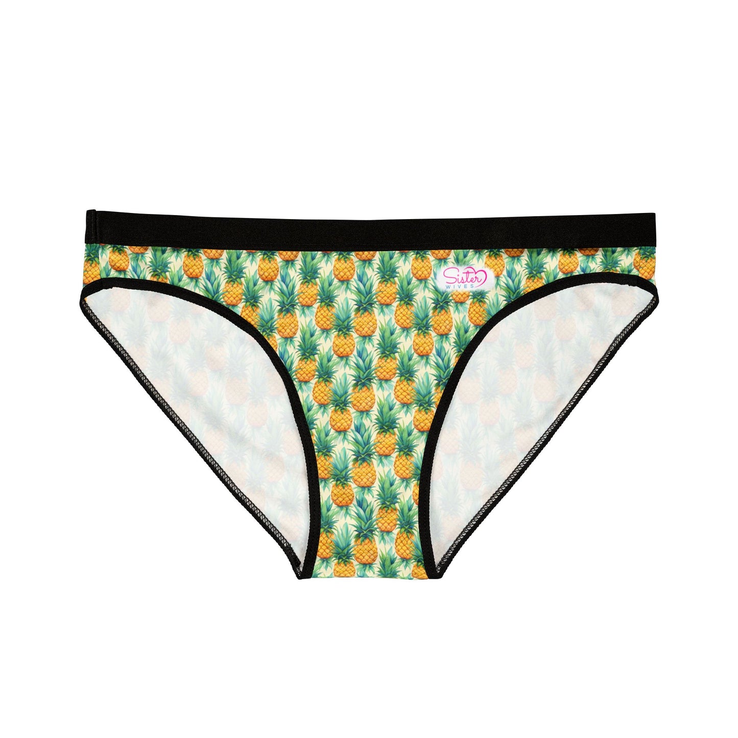 Sisterwives Tropical Pineapple Print Women's Underwear, Vibrant Lingerie, Comfortable Panties, Gift for Her, Everyday Essentials, Colorful Intimates