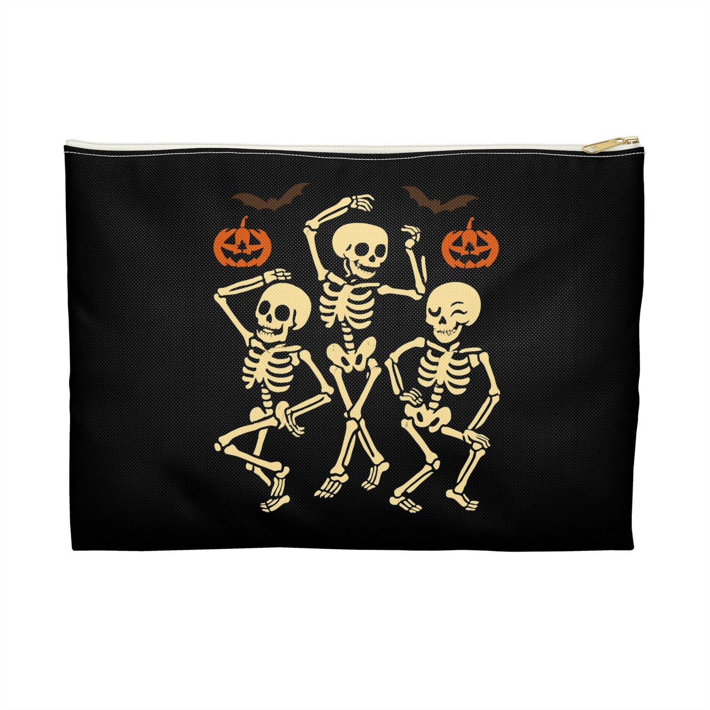 Throuple Skeleton Halloween Accessory Pouch β Funny Skeleton Design for Trick-or-Treating, Party Essentials & Spooky Gifts
