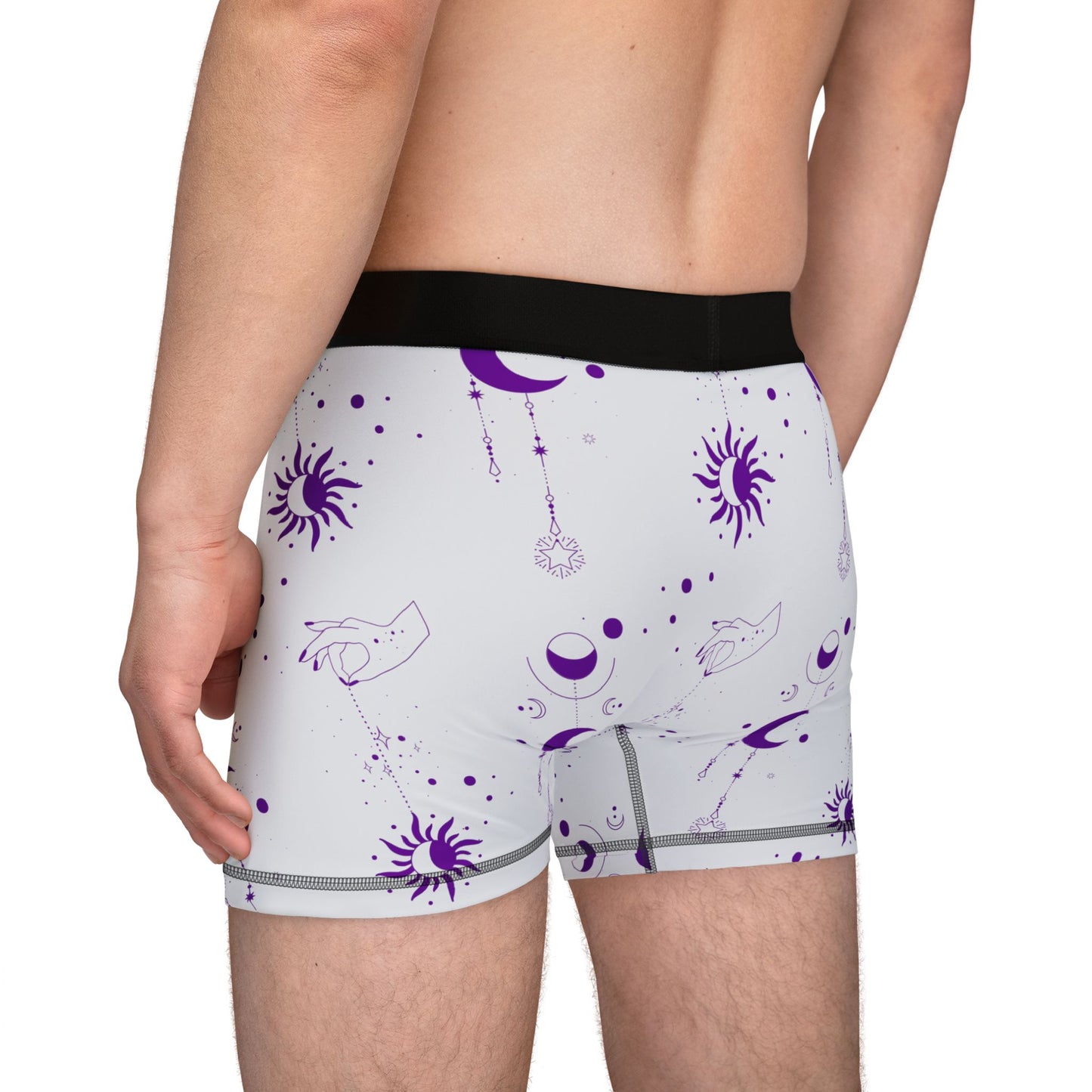 Celestial Polyamory Men’s Boxer Briefs – Astrology & Cosmic Underwear | ENM, Non-Monogamy & Pride-Friendly Intimates