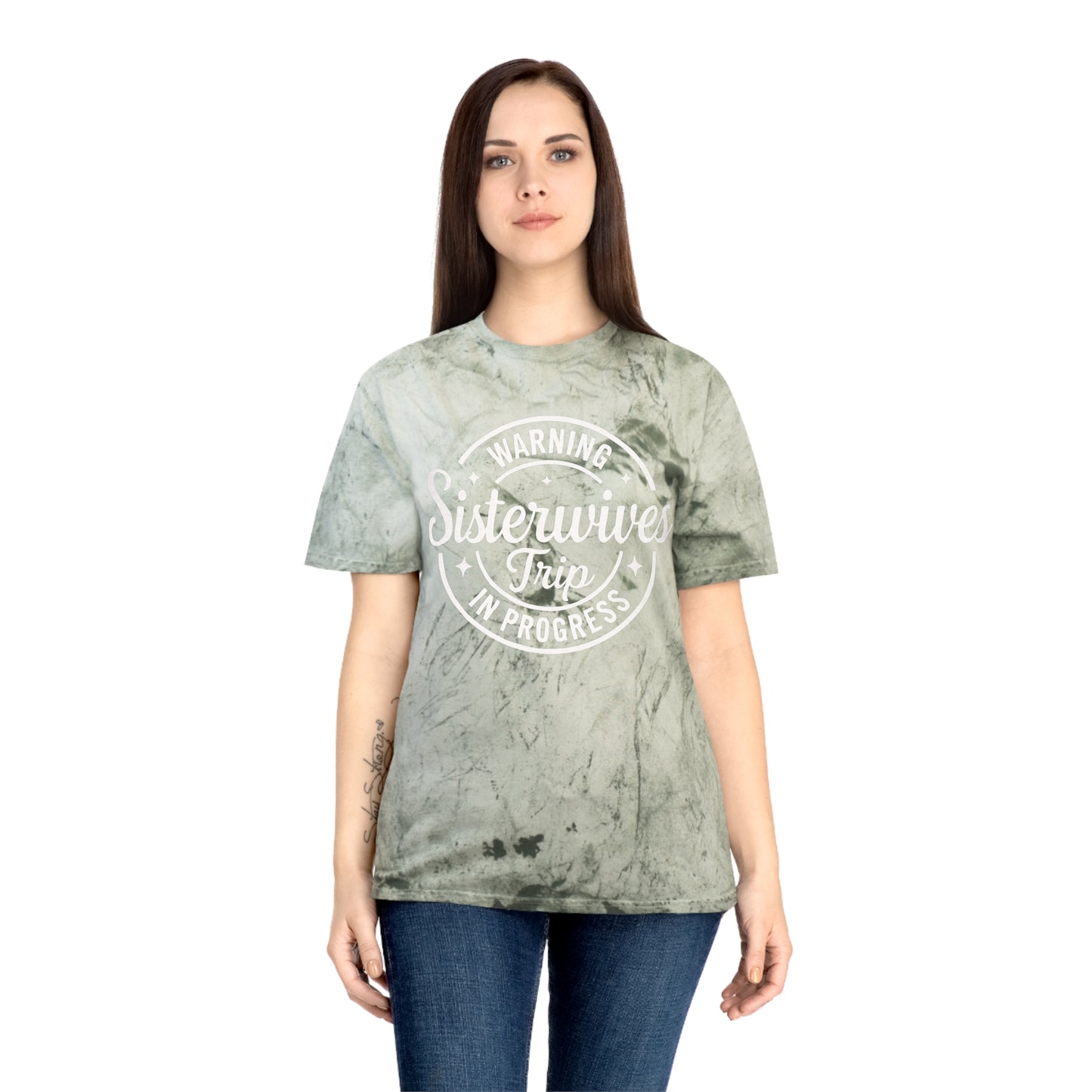 WARNING Sister Wives Trip in Progress T-Shirt, Boho Fashion Tee, Colorful Festival Shirt, Gift for Sister Wives, Casual Summer Wear
