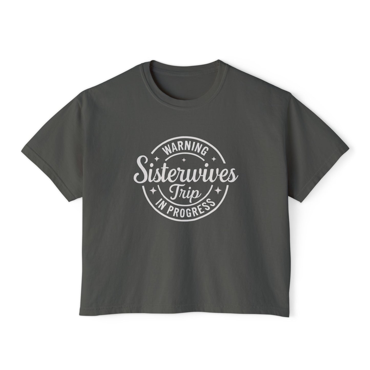 WARNING Sister Wives Trip in Progress Women's Boxy Tee, Matching Couples T-Shirt