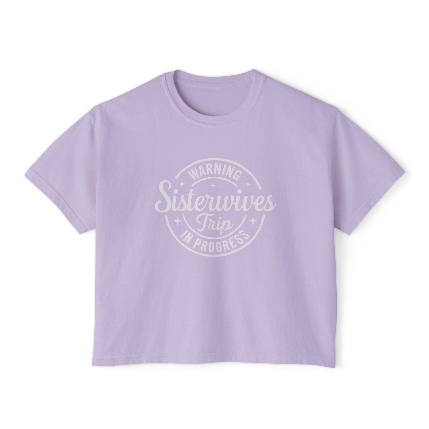 WARNING Sister Wives Trip in Progress Women's Boxy Tee, Matching Couples T-Shirt