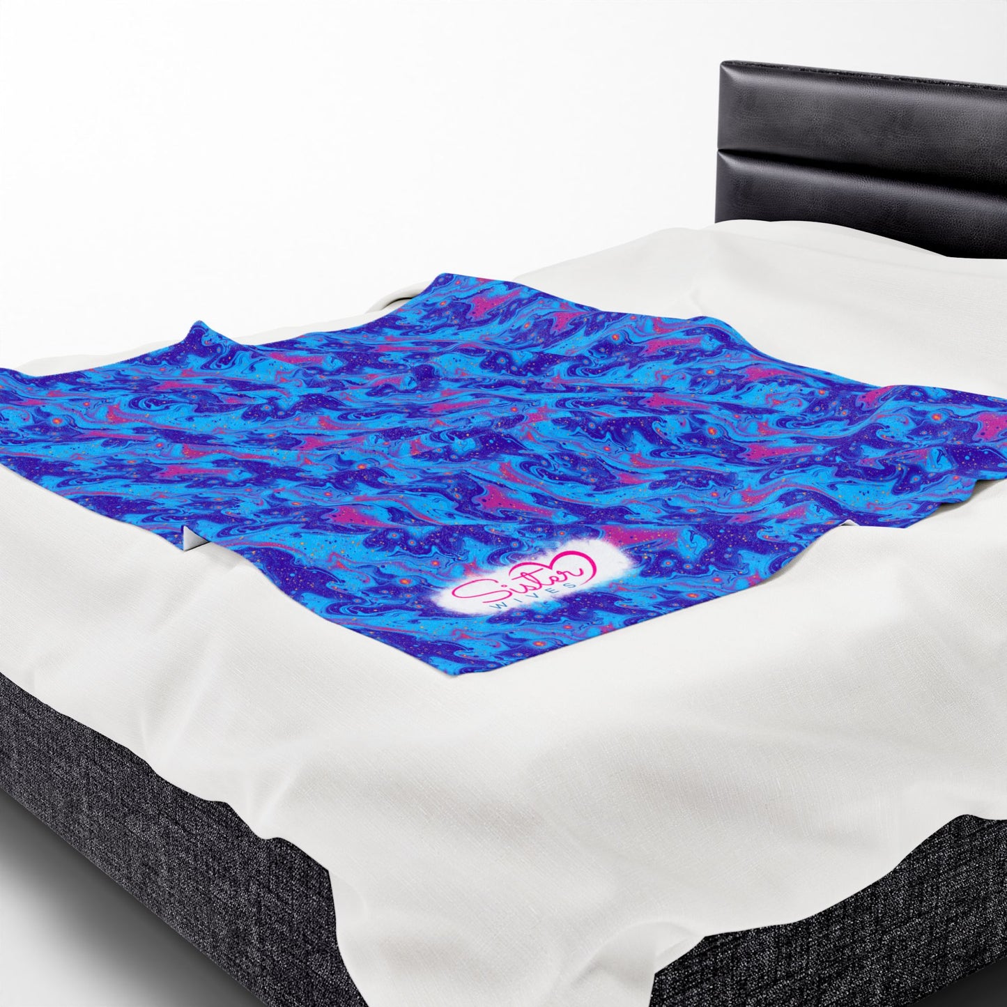 Sister Wives Blue Cozy Velveteen Plush Blanket for Comfort & Warmth, Great for Home Decor, Gifts, Living Room, Couch, Bedroom