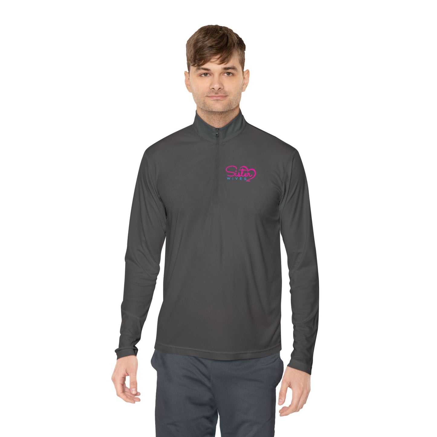 SisterWives Logo Stylish Unisex Quarter-Zip Pullover - Perfect for Casual Outings, Outdoor Activities, and Comfortable Layering, Gift for All