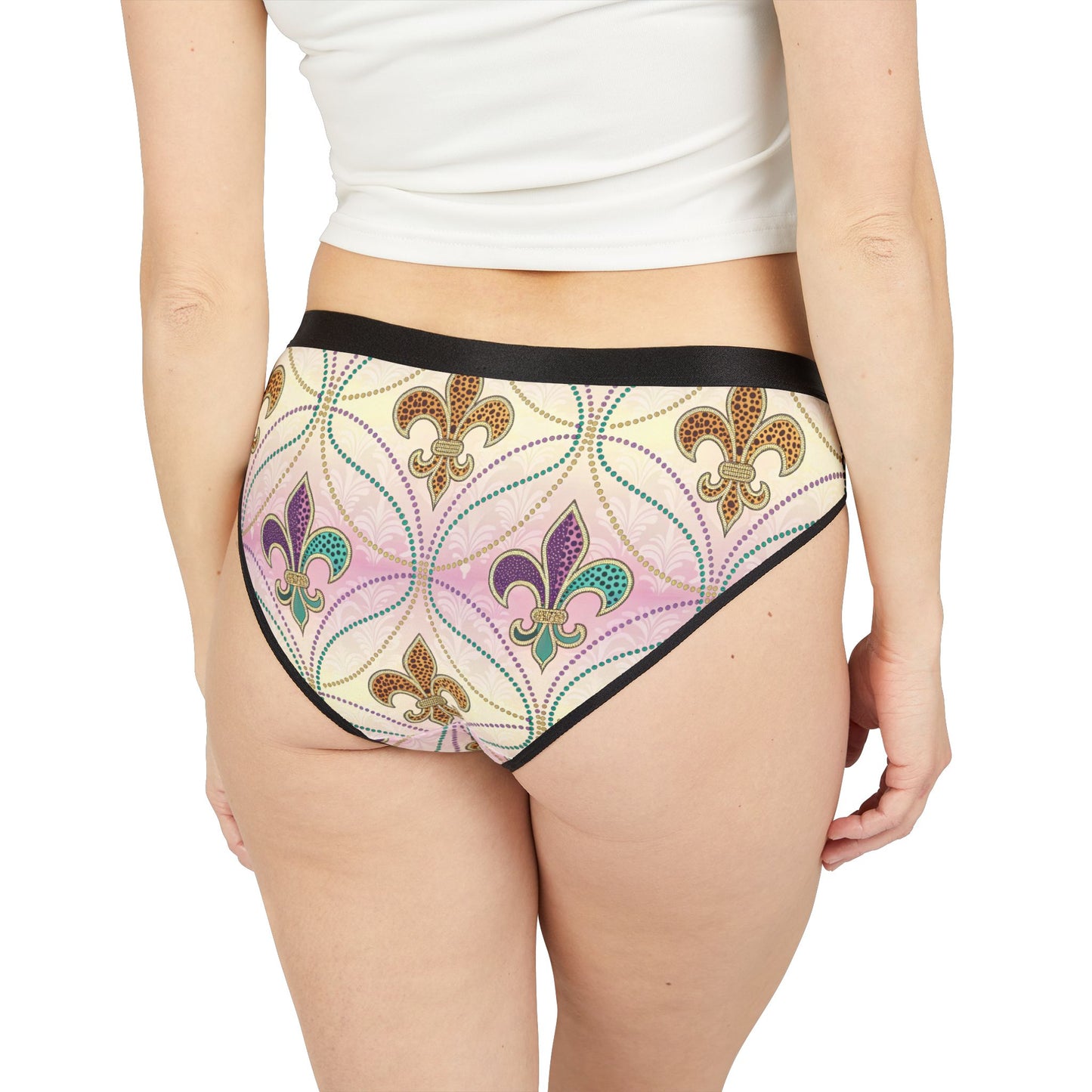 Mardi Gras Print Ladies Panties | Matching Couple & Throuple Polyamory Underwear