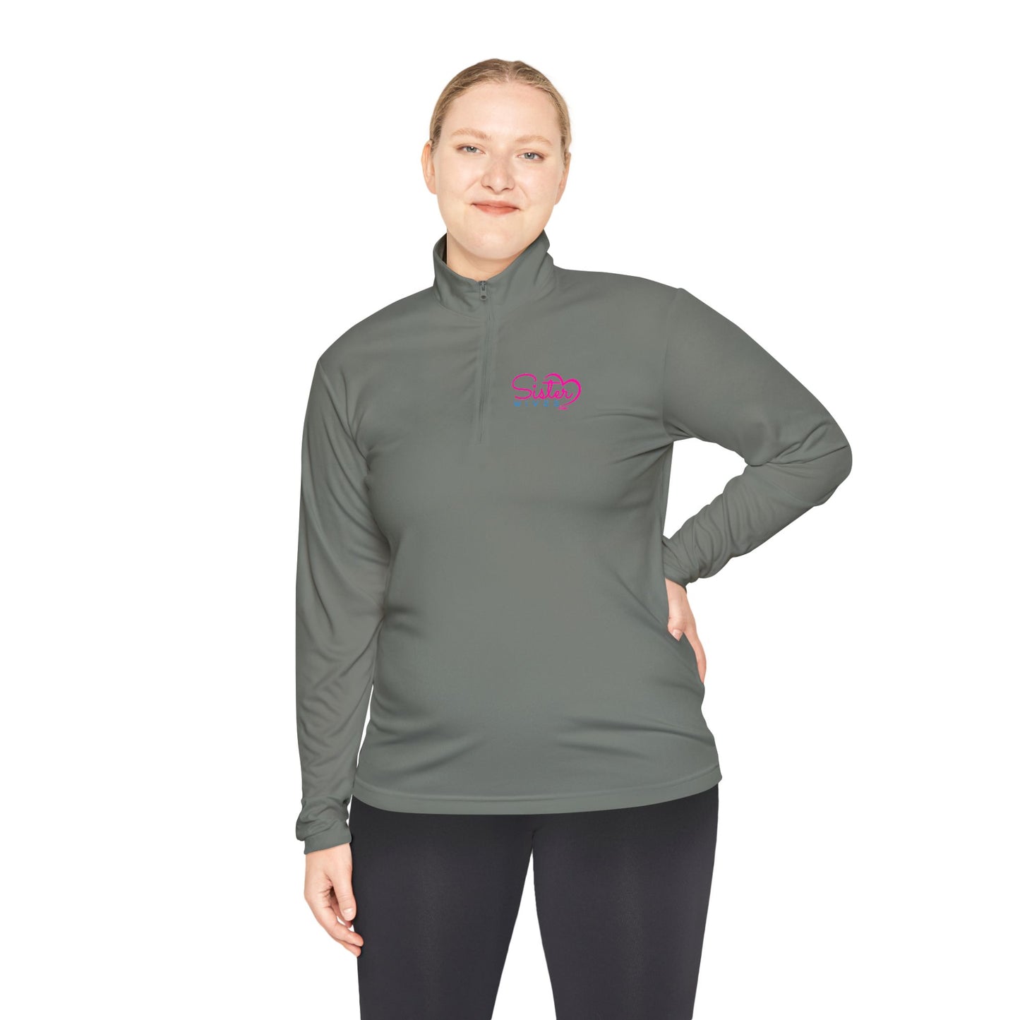 SisterWives Logo Stylish Unisex Quarter-Zip Pullover - Perfect for Casual Outings, Outdoor Activities, and Comfortable Layering, Gift for All