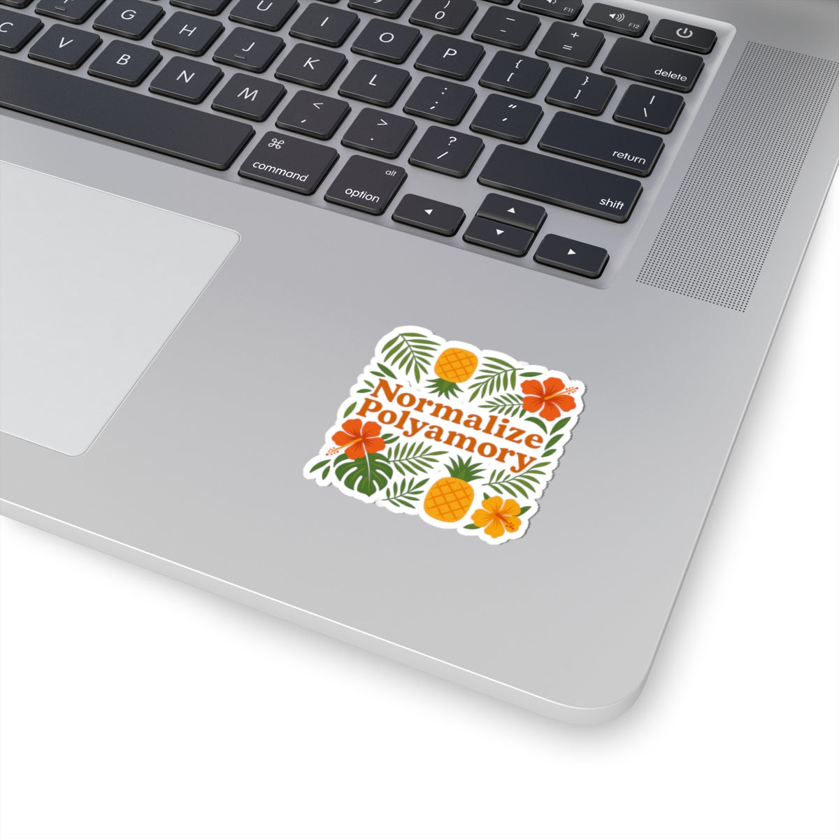 Pineapple Normalize Polyamory Kiss-Cut Stickers - Colorful LGBTQ+ Pride Decals for Laptop, Journals, Bumper, Water Bottles, Gifts