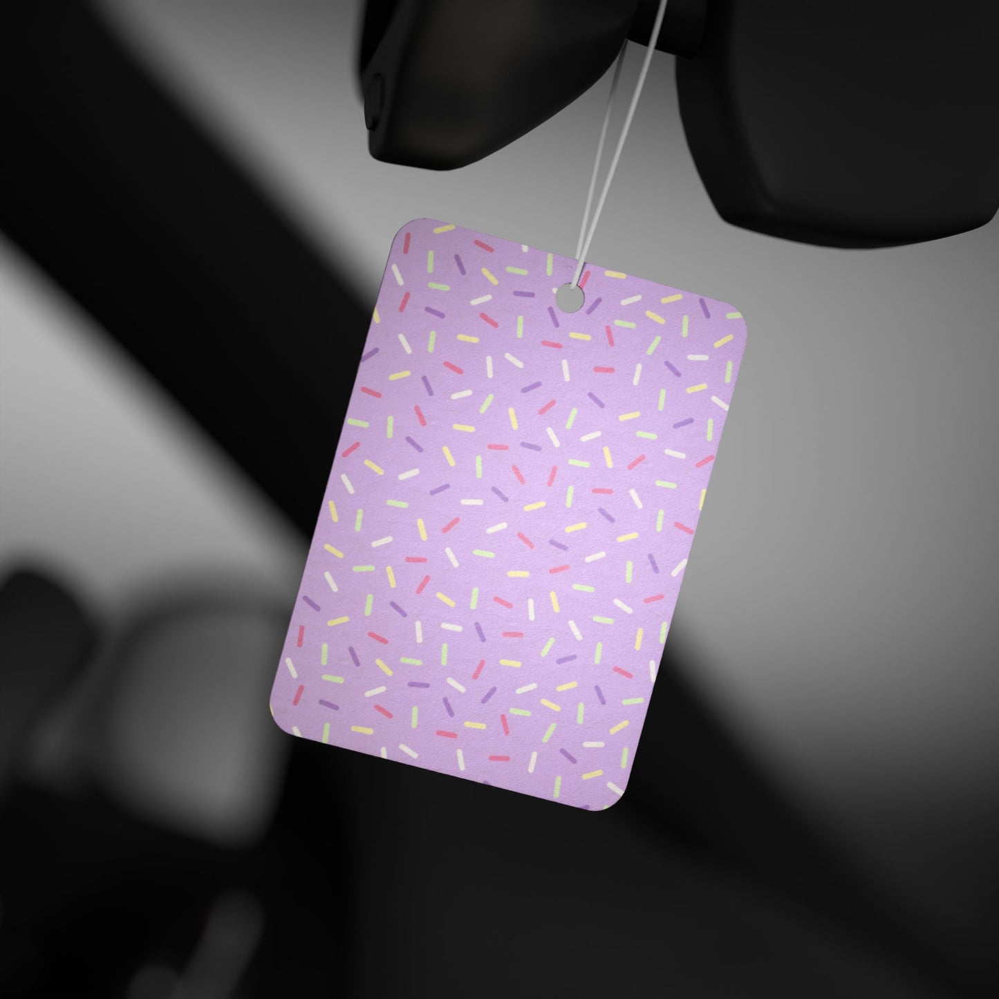 Purple Pastel Sprinkle Car Air Freshener β Cute Confetti Aesthetic Hanging Diffuser | Pine, New Car & Black Ice Scents