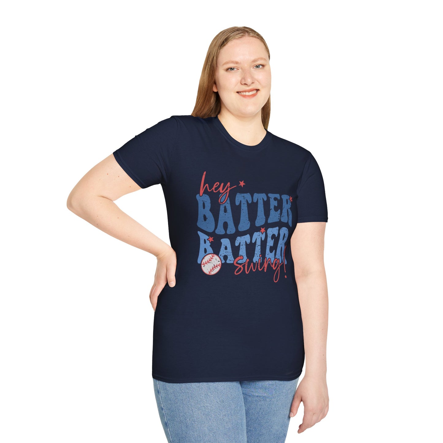 Hey Batter Batter Swing T-Shirt | Playful Swinger Humor Tee | ENM & Polyamory Lifestyle Apparel