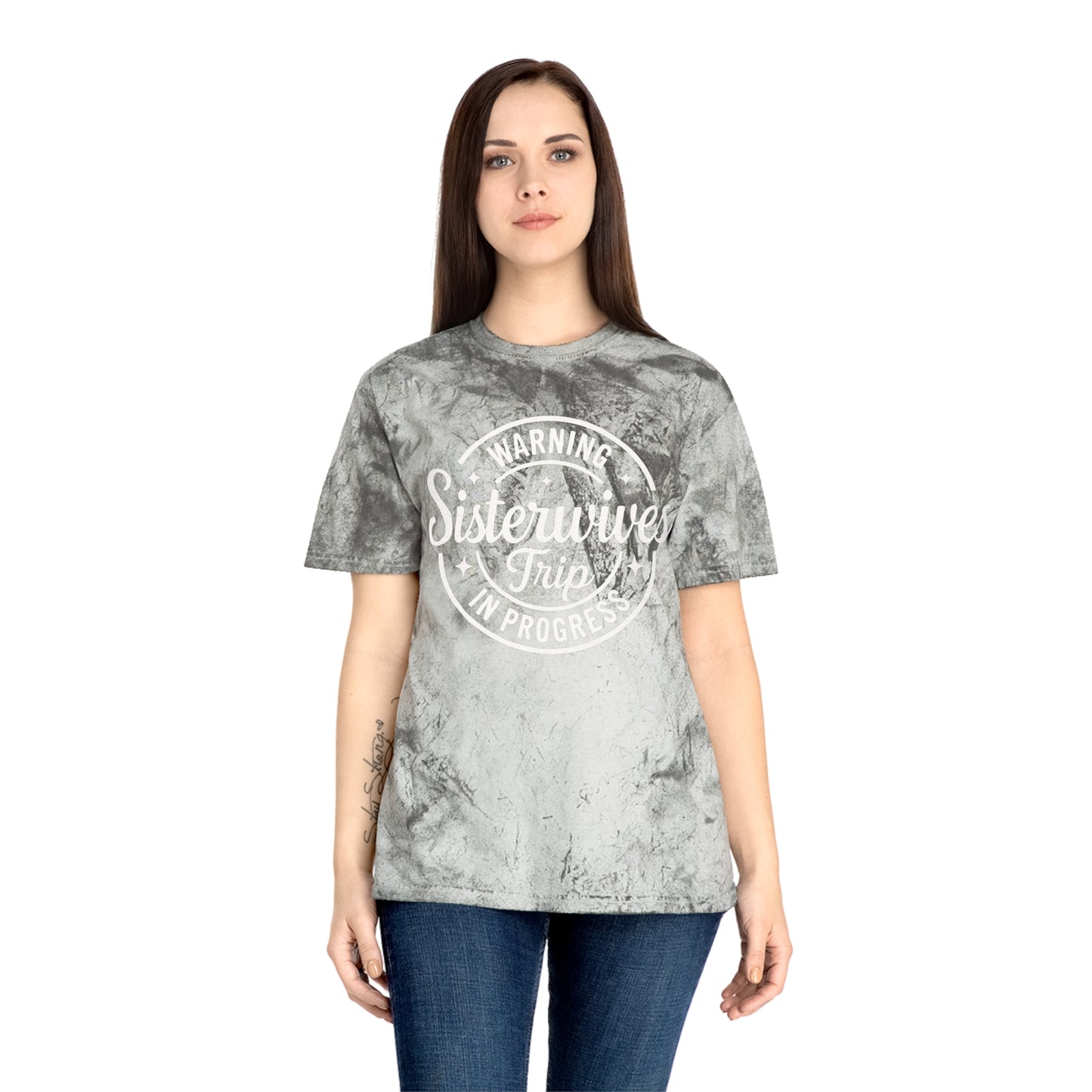 WARNING Sister Wives Trip in Progress T-Shirt, Boho Fashion Tee, Colorful Festival Shirt, Gift for Sister Wives, Casual Summer Wear
