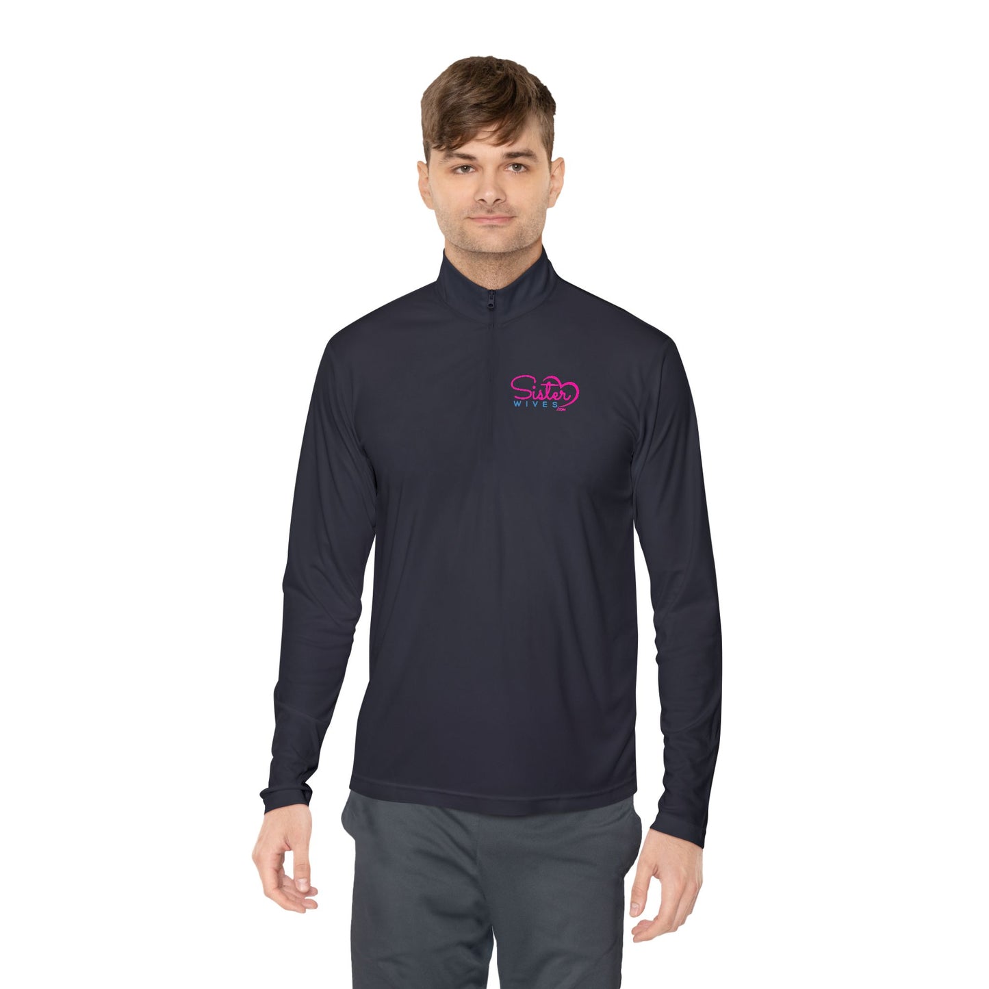 SisterWives Logo Stylish Unisex Quarter-Zip Pullover - Perfect for Casual Outings, Outdoor Activities, and Comfortable Layering, Gift for All