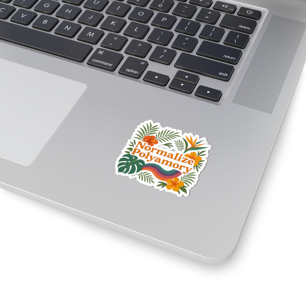 Normalize Polyamory LGBTQ+ Pride Sticker – Colorful Kiss-Cut Vinyl Decal for Laptop, Journal, Water Bottle, Bumper, Gift – Queer Inclusive Rainbow Design