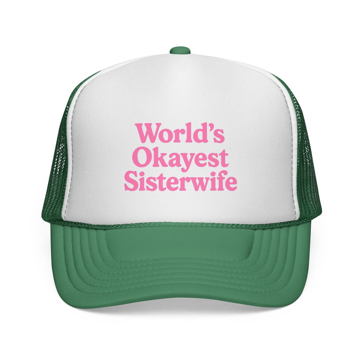 Copy of World's Okayest Sisterwife Trucker Cap, Funny Gift for Sisters, Unique Headwear for Events, Casual Style, Best for Family Gatherings