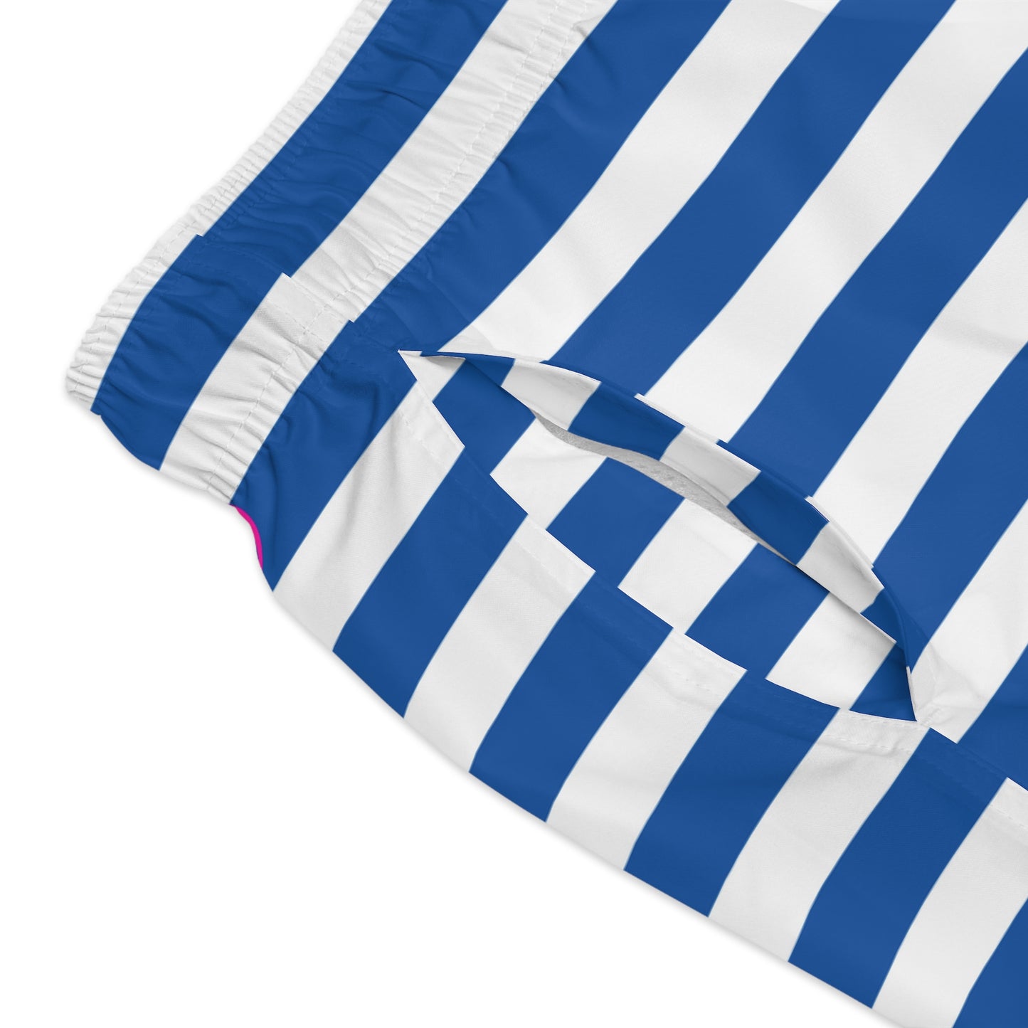 Blue Striped Swim Trunks for Men – Nautical Fast-Dry Board Shorts with Drawstring | XS–3XL Summer Swimwear