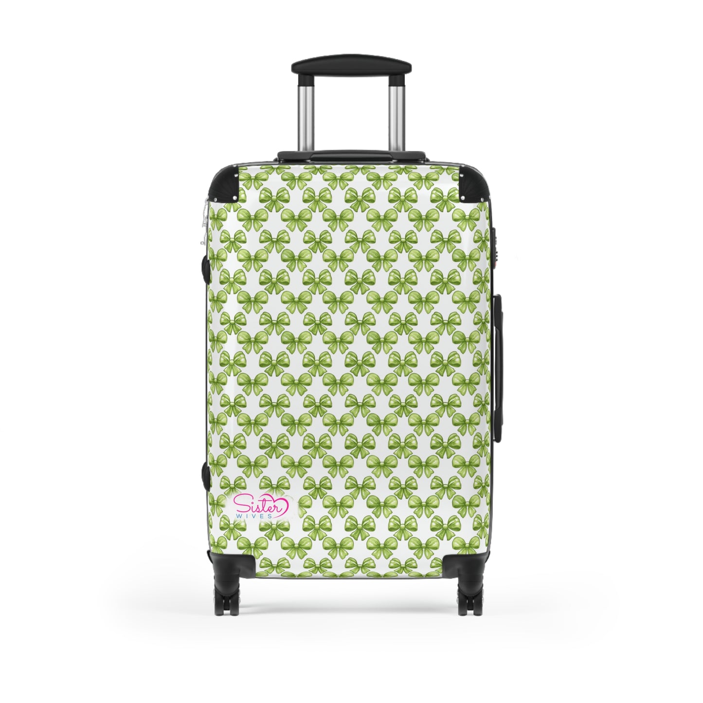 Coquette Green Bows Sisterwives Suitcase - Luggage, Travel Gear, Vacation Essential, Summer Adventure Bag, Stylish Travel Accessory