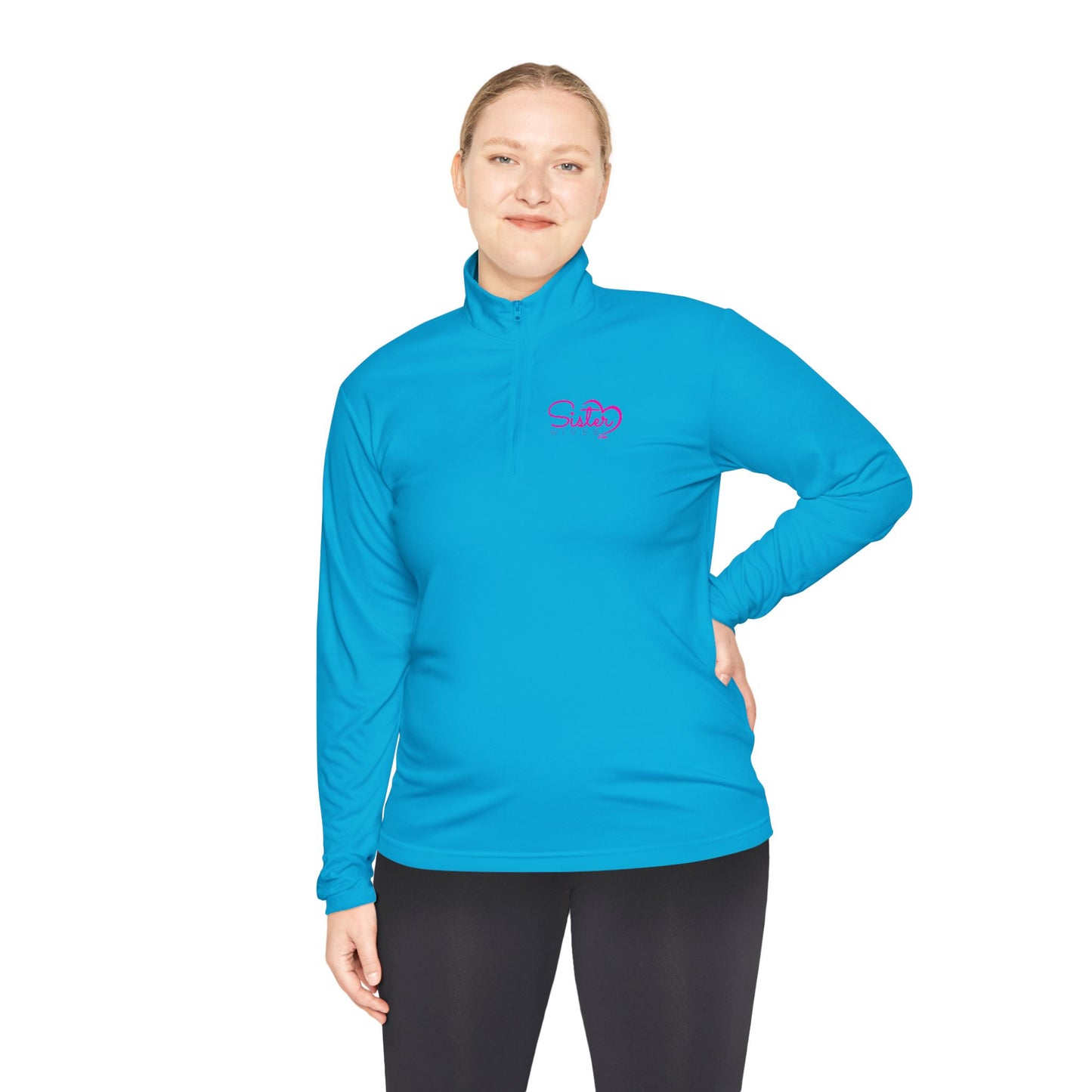 SisterWives Logo Stylish Unisex Quarter-Zip Pullover - Perfect for Casual Outings, Outdoor Activities, and Comfortable Layering, Gift for All