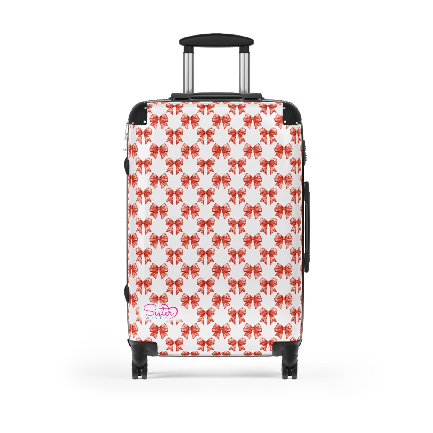 Coquette Red Bows Sisterwives Suitcase - Luggage, Travel Gear, Vacation Essential, Summer Adventure Bag, Stylish Travel Accessory