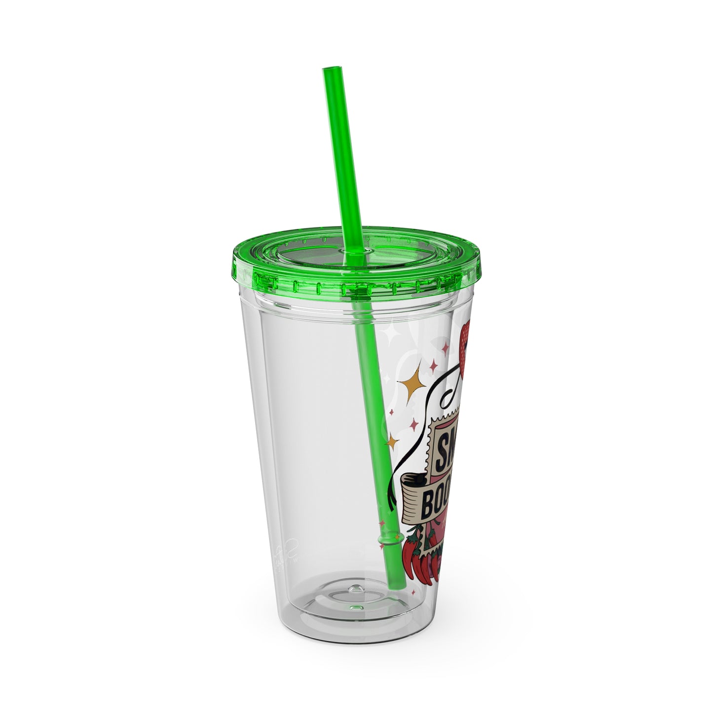 Admit One: Smutty Book Club – 16oz Sunsplash Tumbler | Polyamory Pride Cup | ENM Lifestyle Drinkware | Swinger Aesthetic Travel Cup | Spicy Romance Reader Gift | Poly, Open Relationship,...