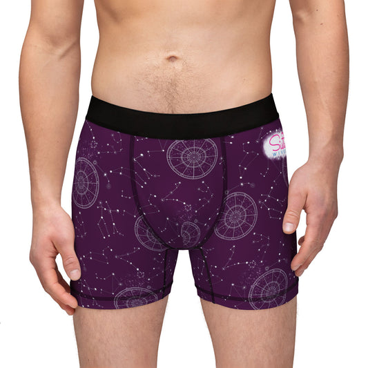 Celestial Polyamory Men’s Boxer Briefs – Astrology & Cosmic Underwear | ENM, Non-Monogamy & Pride-Friendly Intimates