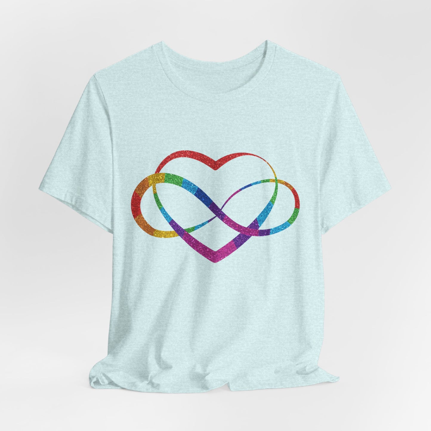 Polyamory Heart T-Shirt – Ethical Non-Monogamy Unisex Tee | Rainbow Poly Pride & Inclusive Love Shirt