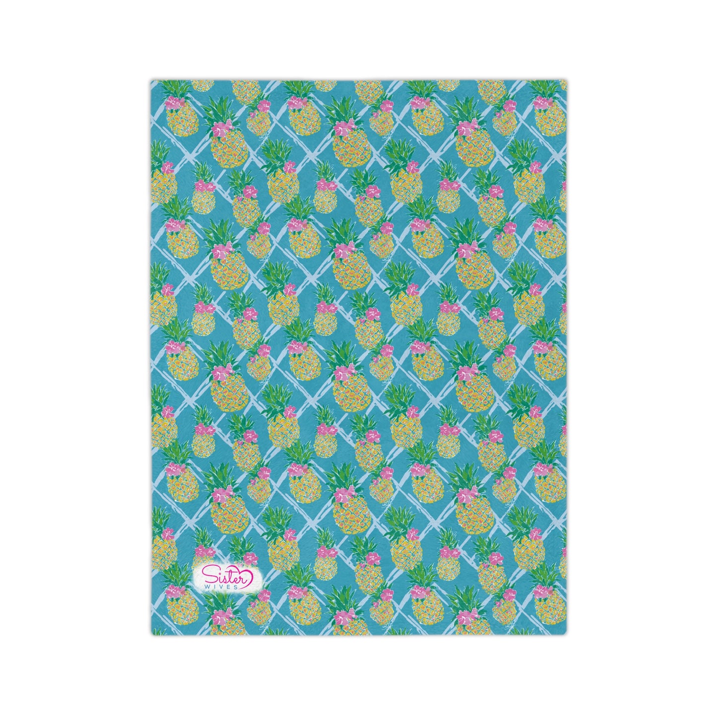 Sisterwives Preppy Blue Pineapple Velveteen Blanket, Cozy Throw for Beach Lovers, Bright Home Decor, Perfect Gift for Summer Celebrations, Pineapple [...]