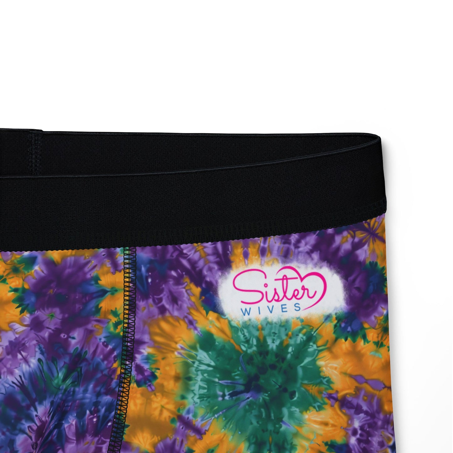 Mardi Gras Tie-Dye Men’s Boxer Briefs | Polyamory ENM Pride Underwear | Ethical Non-Monogamy Lifestyle Boxers | Colorful Festival-Inspired Men’s Underwear