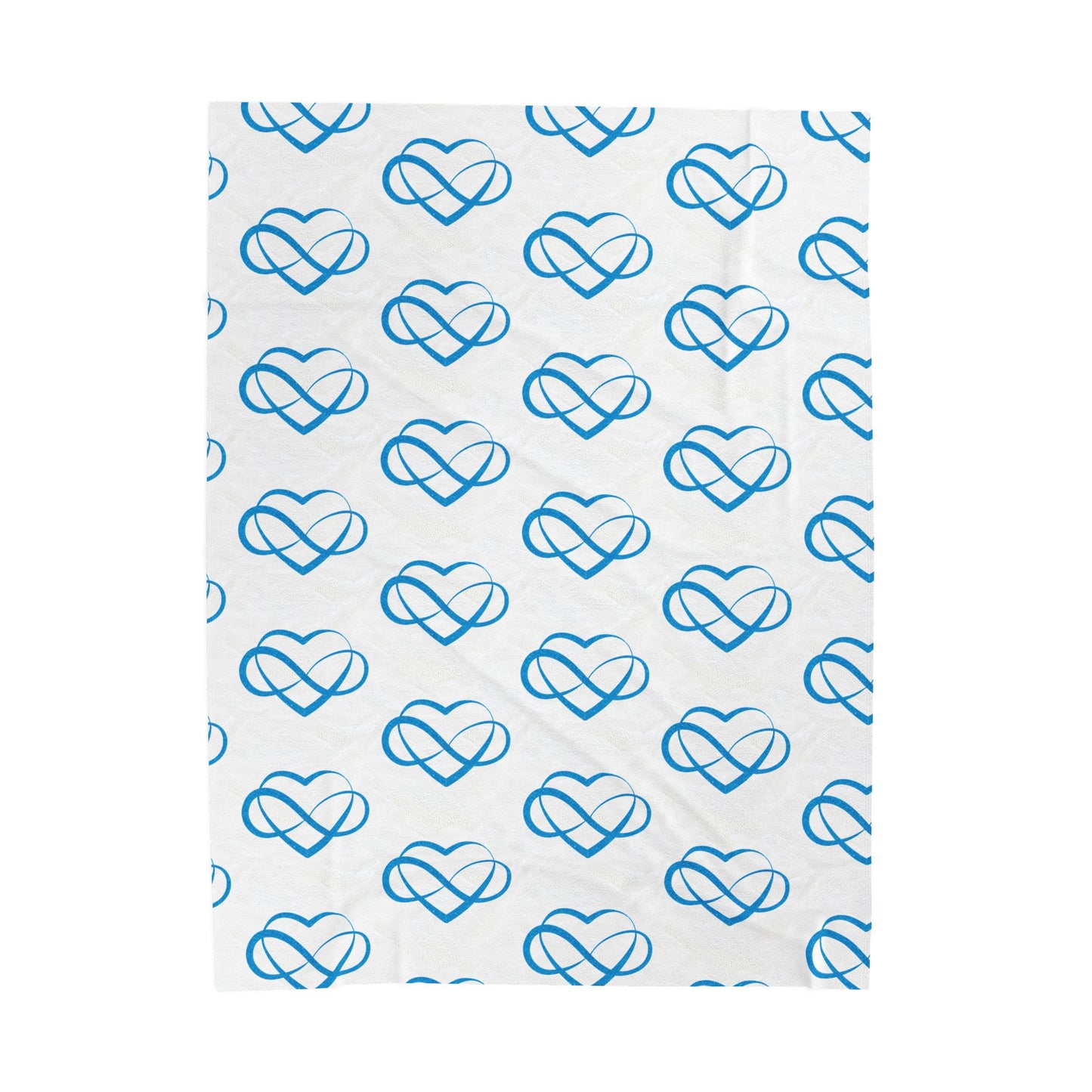 Blue Polyamory Heart Blanket – Ethical Non-Monogamy Plush Throw | Cozy Poly Pride Bedding & Calm Home Decor